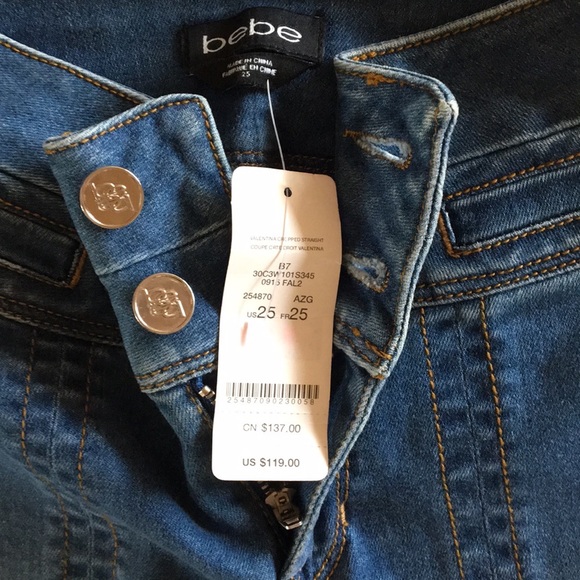 👖BeBe Valentina Cropped Straight jeans 👖 - Picture 5 of 9